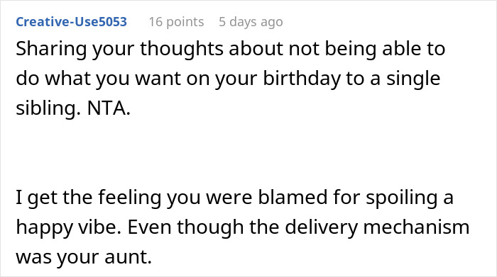 Teen vents about sharing birthday with grandma, aunt overhears conversation causing unexpected family drama online.