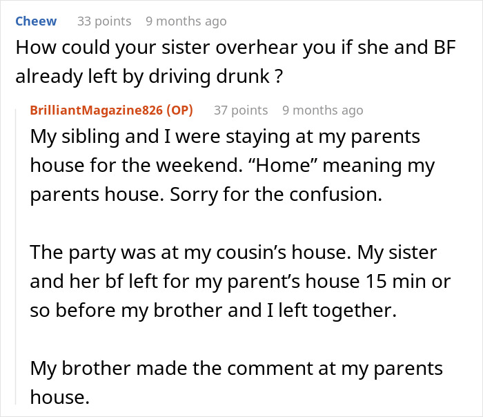 Reddit conversation about a pregnant woman going no-contact with her sister after a Thanksgiving disaster.