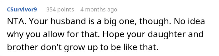 Comment discussing a husband yelling at wife for cooking same meals after restricting ingredient purchases on a social platform.