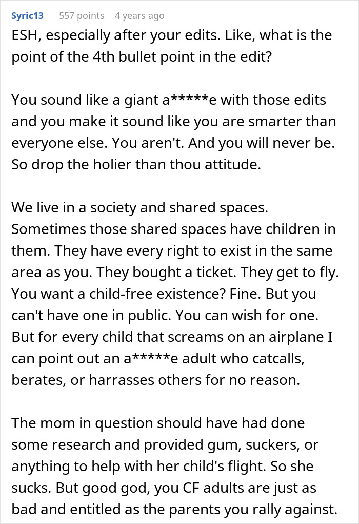 Passenger confronts mom after toddler meltdown on airplane, criticizing how she handled the situation during the flight.