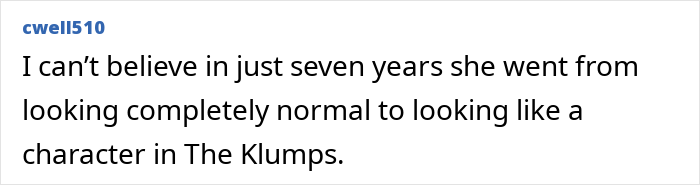 Screenshot of a comment discussing a plastic surgery enthusiast&rsquo;s transformation before paying $148k for 5 BBLs.