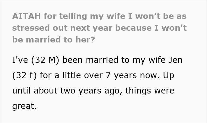 Text excerpt showing a husband threatening divorce during dinner with his wife&rsquo;s parents, affecting their marriage.
