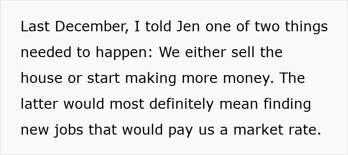 Text excerpt about a husband threatening divorce during dinner with wife&rsquo;s parents, showing a marriage falling apart.