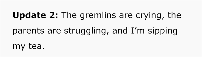 Woman gleams watching cousin&rsquo;s wife struggle after quitting as her free babysitter, while sipping tea and observing the chaos.