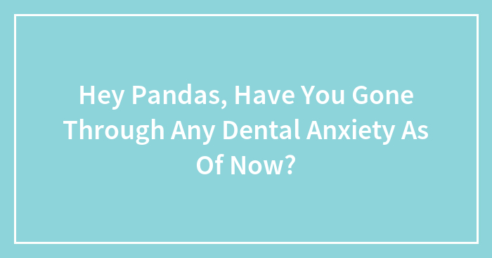 Hey Pandas, Have You Gone Through Any Dental Anxiety As Of Now?