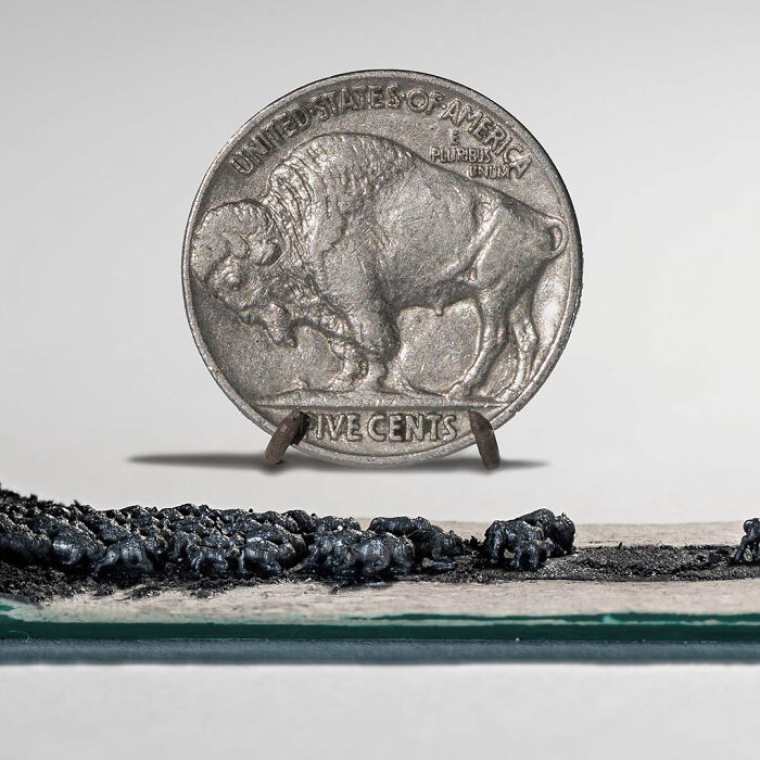 50 Tiny Bison, One Pencil: Here’s My Most Ambitious Micro-Carving Yet