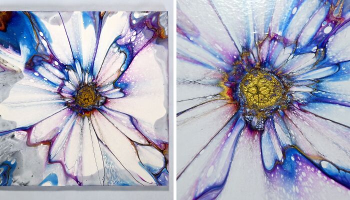 Soft & Dreamy Flower: My Easy 5-Minute Acrylic Pour Painting