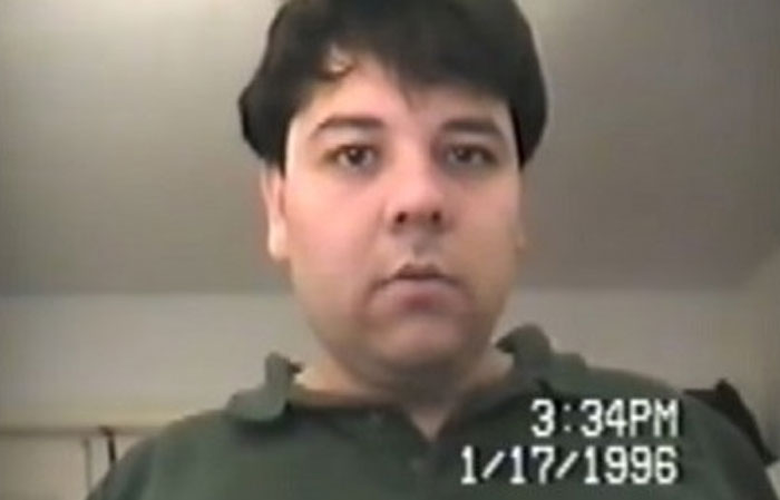 A man recording a creepy found footage video dated January 17, 1996, illustrating chilling and eerie moments.
