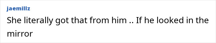 Text post by user jaemillz saying she literally got that from him, commenting on Kanye West&rsquo;s warning about North&rsquo;s online life.