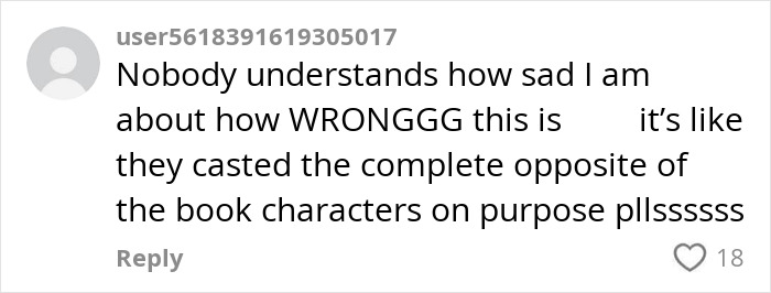 Comment expressing disappointment over Margot Robbie's provocative Wuthering Heights trailer casting choices.