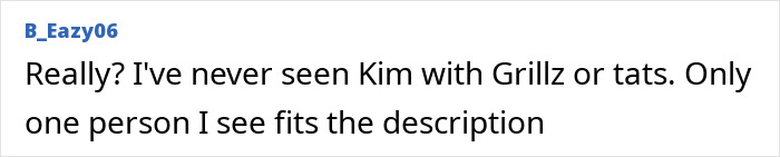 Text post with username B_Eazy06 sharing an opinion related to Kanye West&rsquo;s warning about daughter North&rsquo;s online life.