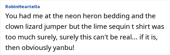 Social media comment highlighting unusual and disappointing birthday presents linked to mums bad birthday presents.