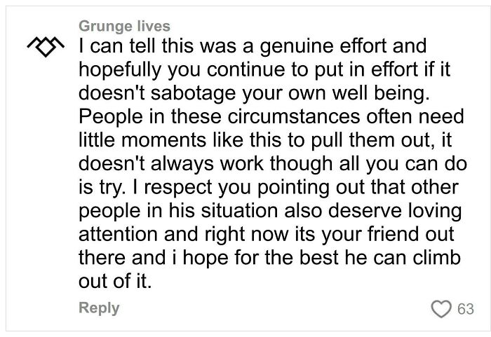 Comment expressing support for Daniel Curtis Lee after meeting homeless former co-star Tylor Chase and urging continued effort.
