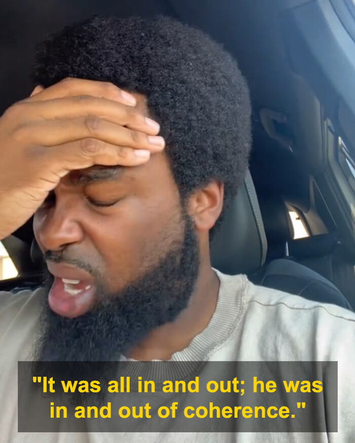 Daniel Curtis Lee breaking silence, visibly emotional during a conversation about homeless former co-star Tylor Chase.