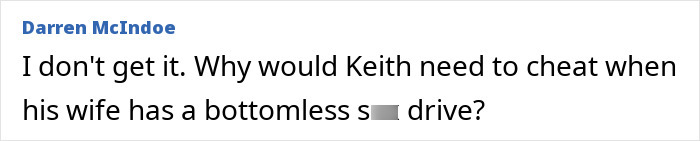 Comment text discussing Keith Urban and Nicole Kidman&rsquo;s intimacy amid divorce, with explicit language partially censored.