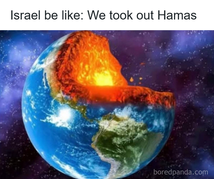 Image of Earth partially sliced open revealing a fiery core, illustrating dystopic society themes and global destruction fears.