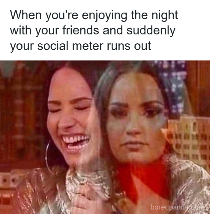 Young woman laughing and then looking anxious, illustrating the contrast of coping with anxiety in social situations.