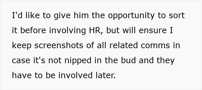 Text discussing a boss-wife claim involving an innocent worker, focusing on handling workplace communication carefully.