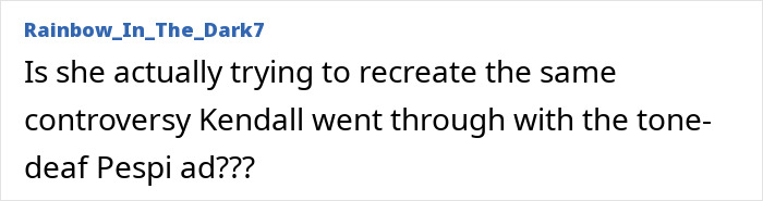 Text excerpt from online comment about Kylie Jenner fake arrest video during ICE raids controversy on screen.