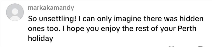 Comment expressing shock and hope for a family&rsquo;s safe rush out of a rental house after a disturbing discovery.