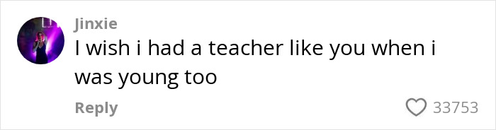 Social media comment expressing admiration for a first grade teacher after viral private parts song sparks debate. Social media comment expressing admiration for a first grade teacher after viral private parts song sparks debate.