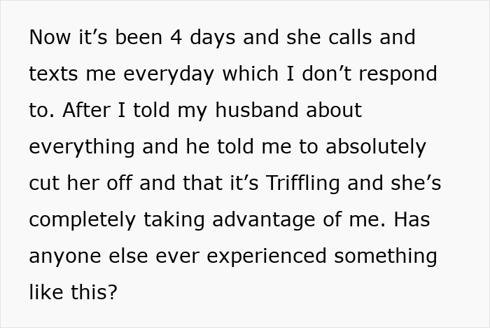 ALT text: Woman realizes friend who forgot wallet was duping her and taking advantage without gratitude.