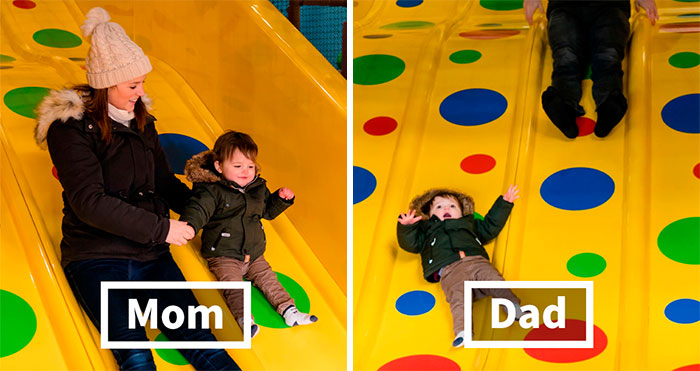 The Difference Between Moms And Dads Captured in These 50 Pics