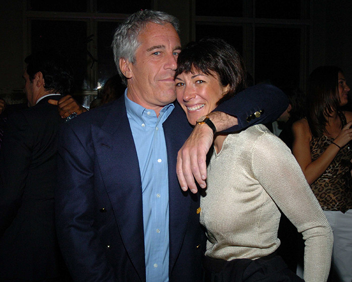 George Clooney posing with a woman at an event, responding to Virginia Giuffre's Epstein memoir allegation.