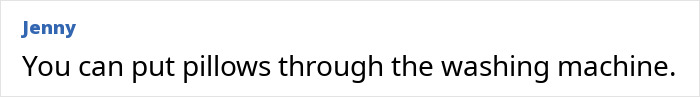 Comment text from Jenny about washing pillows, highlighting hidden dangers in household items revealed by a Harvard doctor. Comment text from Jenny about washing pillows, highlighting hidden dangers in household items revealed by a Harvard doctor.