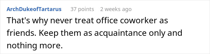 Comment about refusing to film husband&rsquo;s coworker&rsquo;s wedding for free, discussing office coworker boundaries.