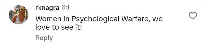 Comment on social media praising a woman&rsquo;s pro revenge on cheating boyfriend, with a profile picture of a woman in sunglasses and a white top.