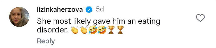 Comment from user lizinkaherzova applauding a woman&rsquo;s pro revenge on cheating boyfriend with clapping and laughing emojis.