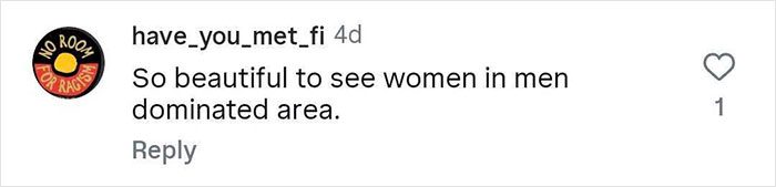 Screenshot of a social media comment praising a woman&rsquo;s pro revenge on cheating boyfriend in a men-dominated area.