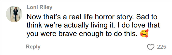 Comment praising an incredibly elaborate anti-MAGA Halloween display, calling it brave and a real-life horror story.