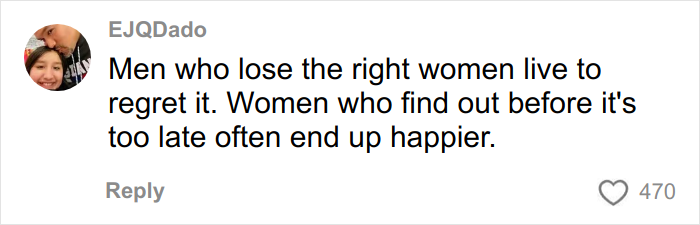 Comment on social media discussing women finding out about cheating boyfriends and sharing personal stories.
