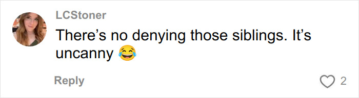 Social media comment reacting with laughter emoji to a viral pregnant woman&rsquo;s sonogram image showing a funny detail.