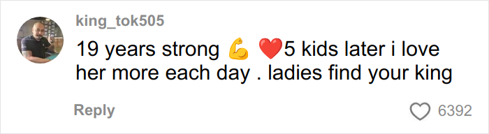 Screenshot of a social media comment about long-lasting love and family in response to cheating story discussion.