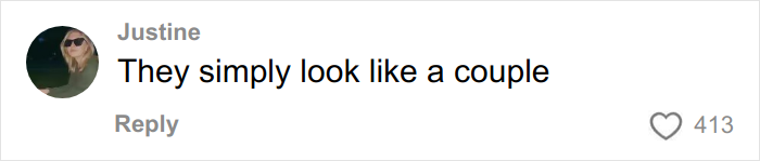 Comment saying They simply look like a couple, related to Taylor Swift lesbian relationship rumors with Karlie Kloss.