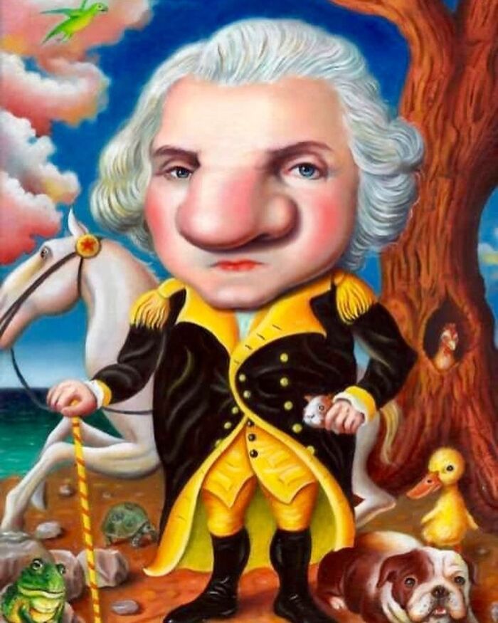 Peruvian Artist Jc Bravo Paints Famous Icons With Giant Heads — All In Oil On Canvas