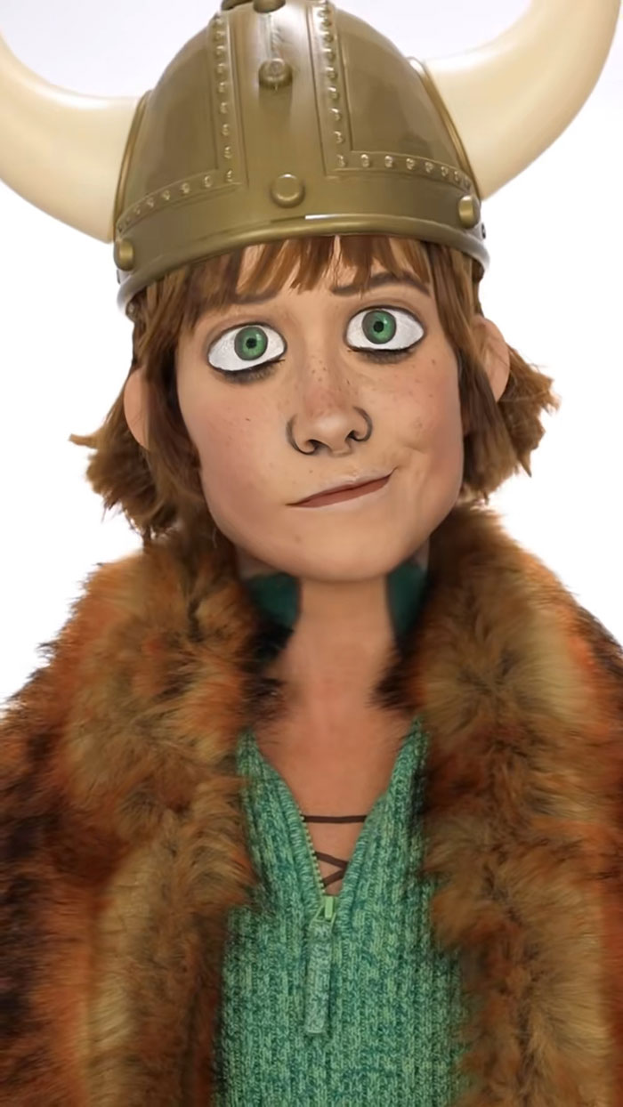 Viking costume with creative Halloween makeup by Creator Creative Cliche showcasing amazing festive character design.