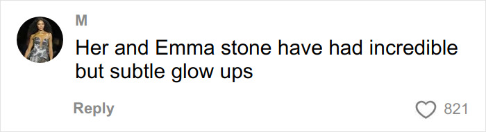 Comment on Jennifer Lawrence plastic surgery plans mentioning glow ups and fan reactions on social media.