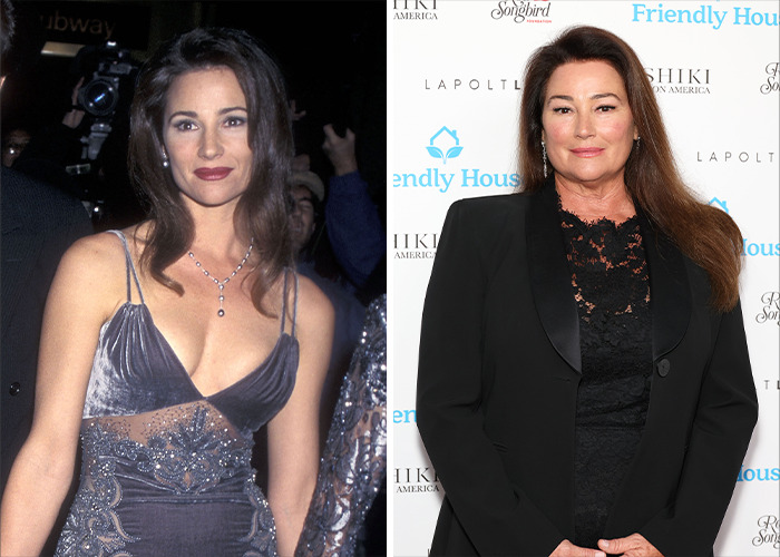 Before and after images of a female star showing jaw-dropping transformations of celebrities over time.