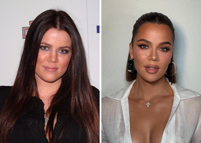 Side-by-side images of a female star showing jaw-dropping transformations highlighting 30 stars who barely look like themselves.