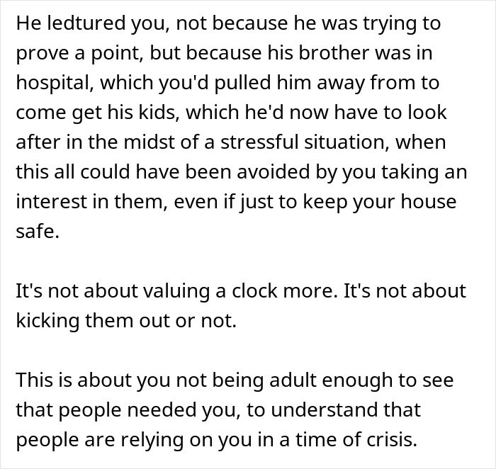 Stressful family emergency with kicking out sister&rsquo;s kids causing tension and responsibility challenges at home.