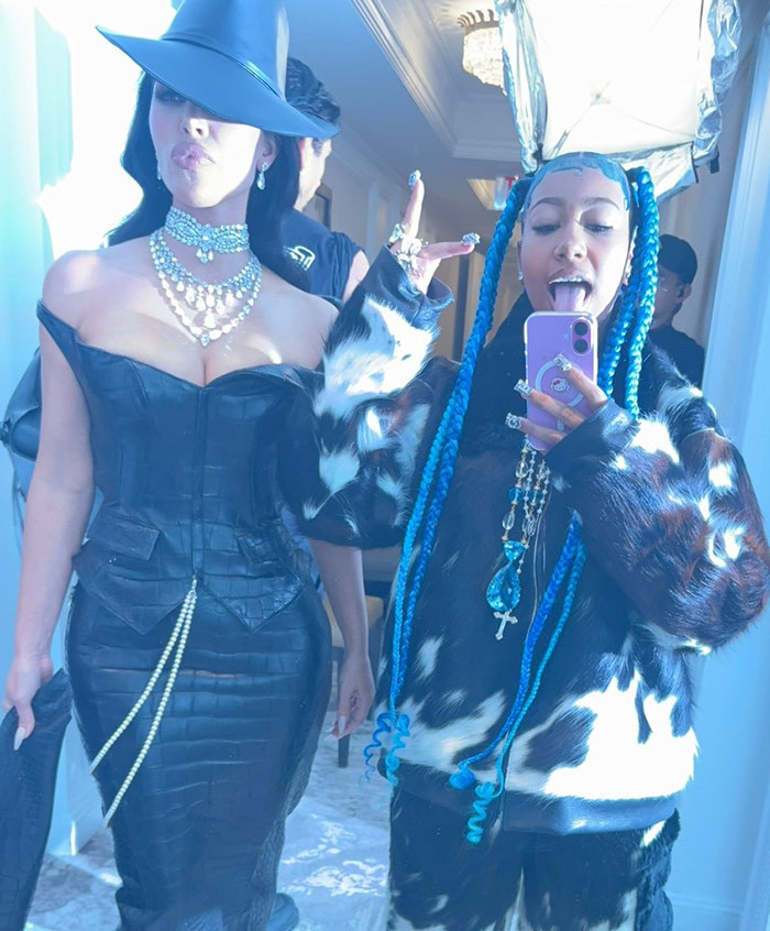 Kanye West&rsquo;s warning resurfaces as daughter North shows alarming new look, posing in bold fashion with braided blue hair.