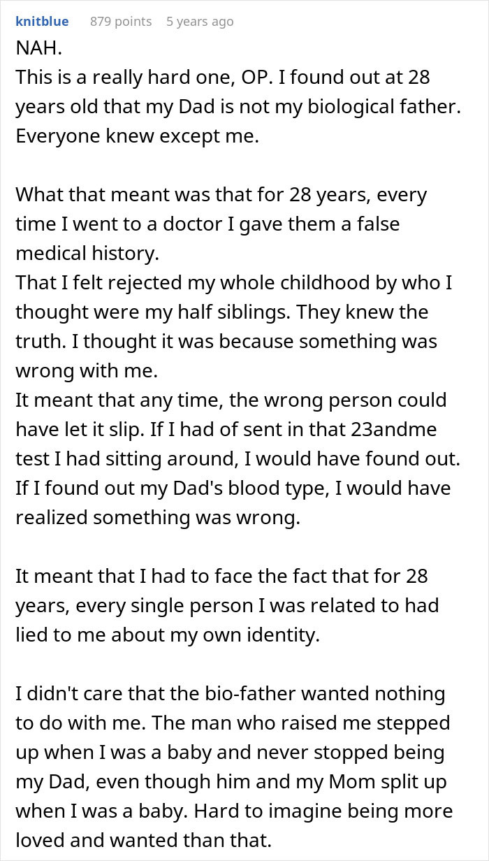 Man sharing his story about not knowing his real parents and the struggles with his true identity.