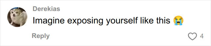 Comment on TikTok showing a dog profile picture and text about hair transplant recovery making people laugh.