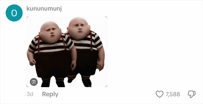 Two animated bald characters wearing striped shirts and suspenders, humorously representing hair transplant recovery stages.