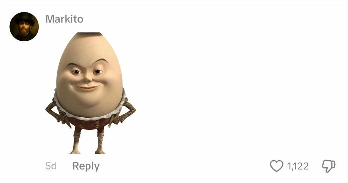Animated egg-shaped character with hands on hips used as a humorous hair transplant recovery meme on TikTok.