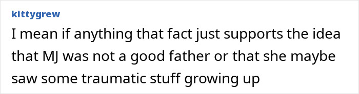 Text excerpt from a user discussing Michael Jackson's daughter Paris contacting father's alleged victims for the first time. Text excerpt from a user discussing Michael Jackson's daughter Paris contacting father's alleged victims for the first time.